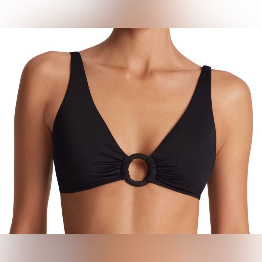 Lauren Ralph Lauren Macrame Ring Bikini Top - Size 8 - Black - NWT